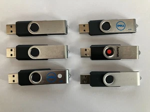 Job Lot 8GB x 6 Mixed Brands Swivel/Rotor USB 2.0 Flash Drive Memory Sticks - Photo 1/1
