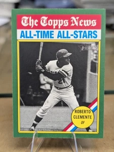 2025 Topps Heritage Green Parallel Roberto Clemente Pittsburgh KOSTENLOSER VERSAND!! - Bild 1 von 9