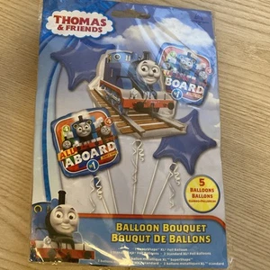 Thomas Tank Engine Foil 5pc Balloons Bouquet Birthday Party Decoration - Picture 1 of 8
