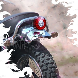 VAWiK 3" Luz Trasera Redonda Plata Soporte Moto Scooter Tapas de Pernos para Suzuki - Imagen 1 de 12