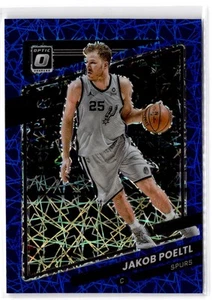 2021-22 Donruss Optic Jakob Poeltl #77 Blue Velocity San Antonio Spurs - Picture 1 of 2