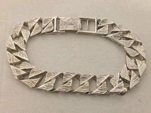 Vintage Sterling Silver Chaps Bracelet Hallmarked Birmingham 1978 Chunky 31g - Picture 1 of 6