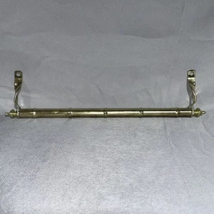 Vintage Heavy Brass Towel Bar / Rack 19.5” Long Features 5 Raised Areas - Picture 1 of 6