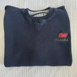 Suéter Pullover Alaska Azul Marino Para Hombre Vintage GEAR Para Deportes Talla Mediana De Colección - Imagen 1 de 9