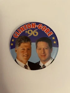 Clinton Gore ‘96 Pin Back Button P111 - Picture 1 of 3