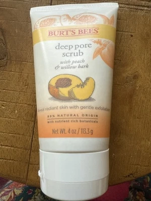 Burt's Bees Peach and Willow Bark Exfoliating Facial Scrub, 4 fl oz - Image 1 of 4