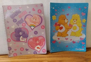 Care Bears Wide Ruled Spiral Notebook 2pc New Starpoint Sunshine Bear 2003/2004 - Picture 1 of 5