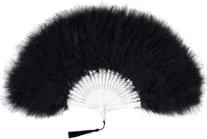 Marabou Feather Fan, Vintage Folding Fan, Flapper Hand Fan, 20 Pieces - Picture 1 of 3