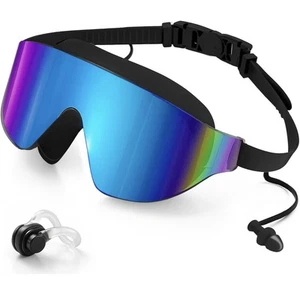 Swim Goggles, Frameless Wide View Swimming Goggles, Anti-Fog Anti-Uv No Leaking - Picture 1 of 6