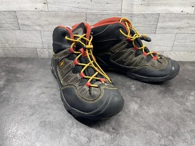 Keen Boots Kids Boys 6M Pagaso Shoes Brown Green Leather Mid Hiking Waterproof - Image 1 of 4