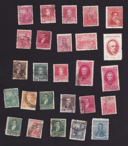 Nice Lot of Old Used Stamps from Argentina Cover