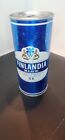 Finlandia Blue IIB Seam Sided 16 oz. Straight Empty Steel Beer Can