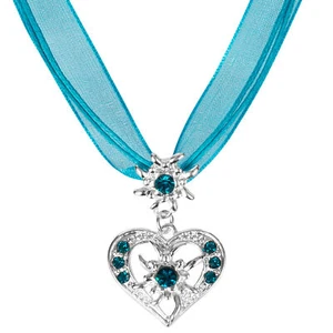 PAULGOS Trachtenkette Trachtenschmuck Halskette Anhänger Herz mit Strass TSK2 - Bild 1 von 6
