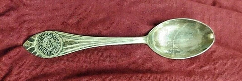Sterling Silver Colorado Springs Panning for Gold Souvenir Spoon Cover