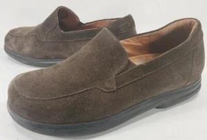 Footprints BIRKENSTOCK $190 PAVIA Suede Loafers Slip-on Shoes 7.5M 38EU Brown - Picture 1 of 12