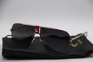 NEW CARRERA 1018/S Y119O GOLD WHITE RED AUTHENTIC SUNGLASSES W/CASE 63-11 - Picture 1 of 5