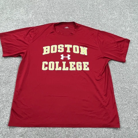 Boston Collage Eagles Shirt Men Large Red Tee Spell Basic Gym Top Prerformance Cover