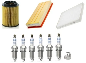 Service Kit Fits VW Touareg 7L6 3.2 V6 Air Oil Pollen Filter Bosch Spark Plugs - Picture 1 of 9
