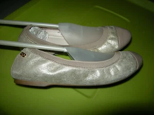 Cole Haan W07190 Taupe/ Metallic Gold Ballet Flats, Size Women's 6.5 B - Picture 1 of 5