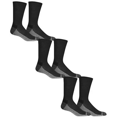Pack de 6 pares esenciales para hombre con cojín y soporte para arco calcetín informal, negro,... Foto 1 de 3