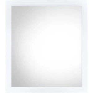 ACME Perse Rectangular Wooden Frame Mirror in White - Picture 1 of 2