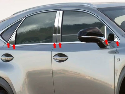 Stainless Chrome Pillar Posts 12PCS QAA Window Trim FOR Lexus NX 2015-2021 - Image 1 of 4