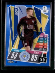 2020-21 Topps Chrome Match Attax #31 Jamie Vardy /150 Blue Refractor  - Picture 1 of 2