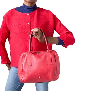 Bolso de Mano Gloria Ortiz Cuero Rojo - Asa Superior/Hombro - Mediano - Imagen 1 de 9