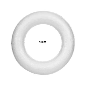 Polystyrene Half Round Large Wreath Ring 50cm For Easter Wedding Seasonal Pack 2 - Picture 1 of 7