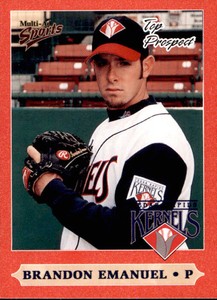 1999 Midwest League Prospects Multi-Ad #6 Brandon Emanuel Panama City Florida FL