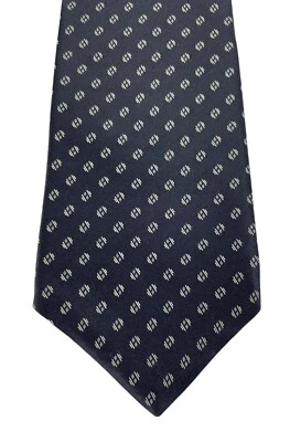 Corbata Zylos George Machado negra y gris con estampado geométrico 100 % seda para hombre Foto 1 de 4