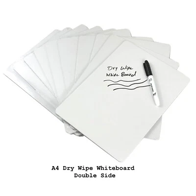 A4 Whiteboard doppelseitig trocken abwischbar Whiteboard Büro Zuhause Memo Notiztafel - Bild 1 von 4