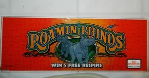 IGT Roamin Rhinos Slot Machine Glass Slant Top Retro - Picture 1 of 1