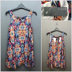NEU LOVE Damen Mini geometrisch Sommer Trapez Kleid klein/mittel - Bild 1 von 11