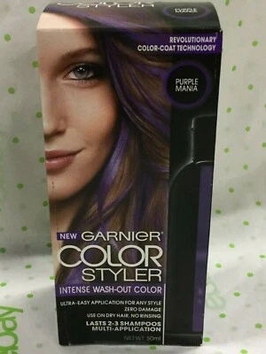 Garnier Hair Color Color Styler Intense Wash-Out Color PURPLE MANIA NEW. - Image 1 of 4