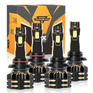 For Chevy Silverado 1500 2500 HD 1999-2006 AUXBEAM LED Headlight Bulbs 9005 9006 - Foto 1 di 16