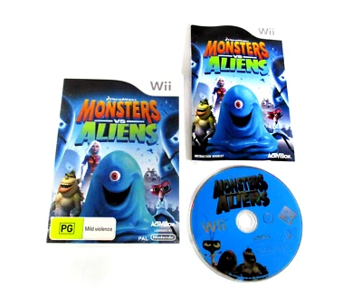 Monsters VS Aliens Wii Game PG PAL R4 2009 Dreamworks Complete Tested - Image 1 of 4