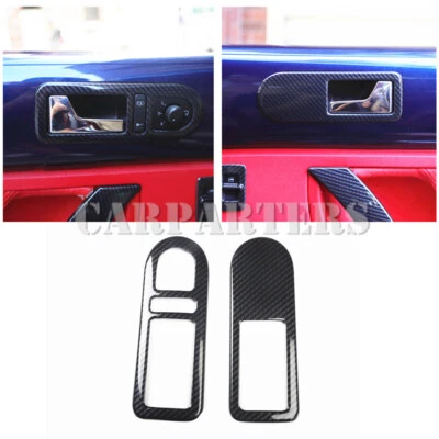 Para VW Escarabajo ABS Estilo Carbono Interior Manija Puerta Marco Cubierta Borde 2003-2010 Foto 1 de 4