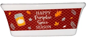 Mini sartén de cerámica Royal Norfolk Happy Pumpkin Spice Season utensilios para hornear - Imagen 1 de 6