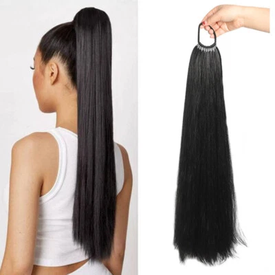 Ponytail Extension Warp Around Pony Tail with Hair Tie 24inch Long Synthetic  - Image 1 of 4