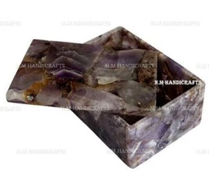Amethyst Jewelry Box, Agate Storage, Multi Use Box, Handcrafted Jewel Box,Gift - Picture 1 of 4