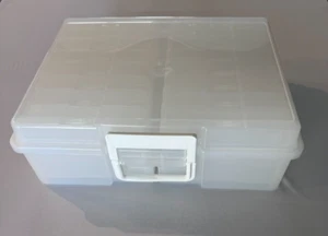 Photo and Craft Keeper 4”x6” Photo Storage Box 16 Inner Organization Cases Clear - Picture 1 of 8