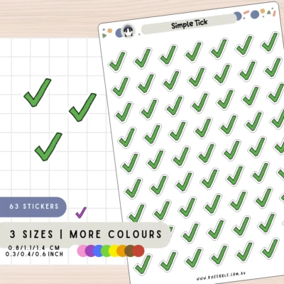 KNEEBBLE Simple Ticks Planner Stickers
