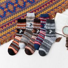 5 Pairs Couple Sock Wool Blend Cashmere Socks Thick Warm Casual Soft Winter Gift