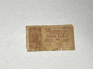 Banknote Italien 1 Lire 1944 (10-17) - Bild 1 von 2