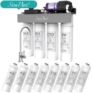SimPure WP2-400GPD UV Alkaline pH+ Reverse Osmosis Water System Extra 8 Filters - Picture 1 of 18