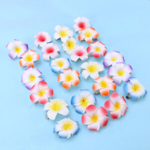  24 pièces accessoires cheveux fleuris PE frangipani décorations de plage coiffure bord de mer