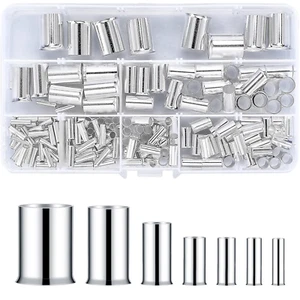 Kits de férulas de alambre de 180 piezas, férulas de conector de crimpado de alambre, cobre plateado - Imagen 1 de 12