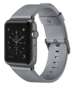 BELKIN Apple Watch (38mm) Wristband GRAY Classic Italian Leather - F8W731btC02 - Picture 1 of 2