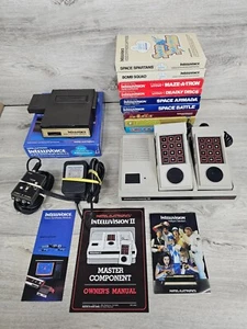 Vintage Mattel Intellivision 2609 Konsole mit Sprachkonsole und 9 Spielen ungetestet - Bild 1 von 21